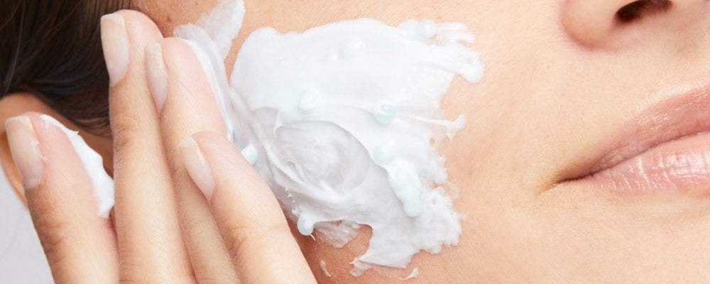 Close of up skin exfoliation