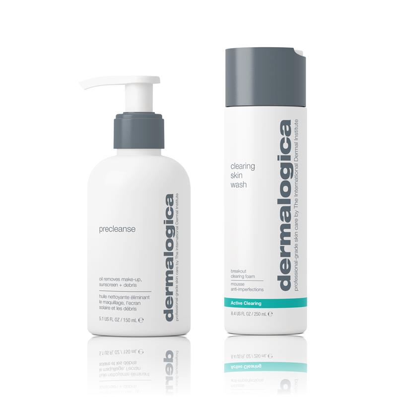 the dermalogica double cleanse for adult breakouts